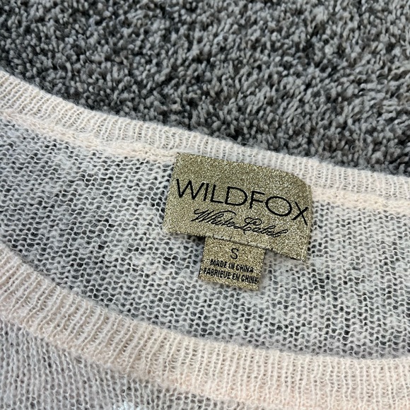Wildfox White Label Santa Barbara Lennon Distressed Sweater Peach Women’s Small - Picture 4 of 4